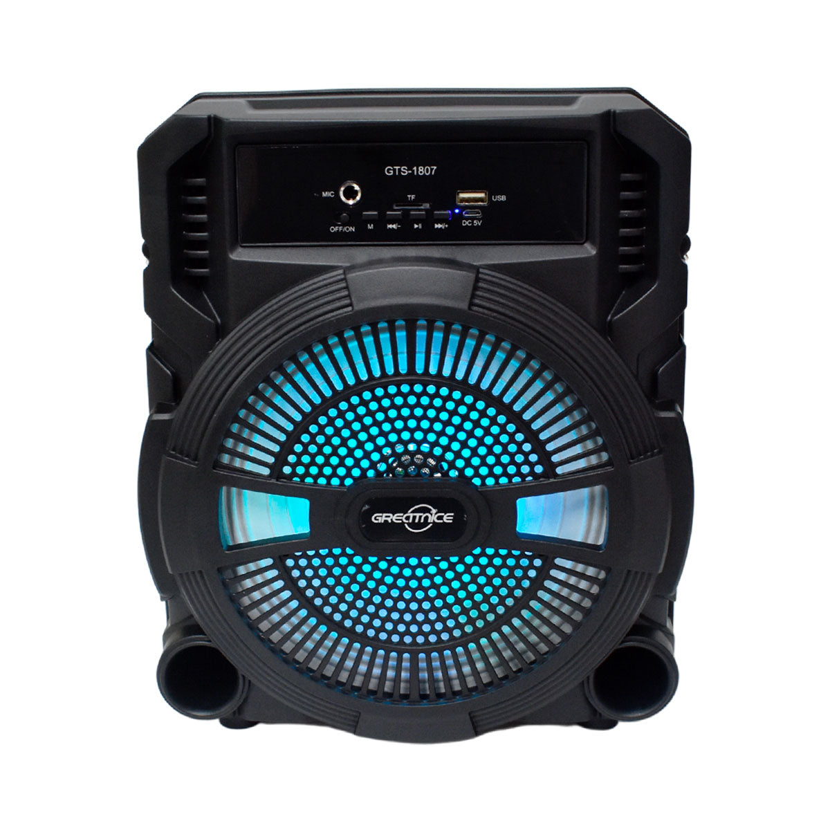 Bocina Bluetooth 8″ Greatnice con correa y luz LED GTS-1807