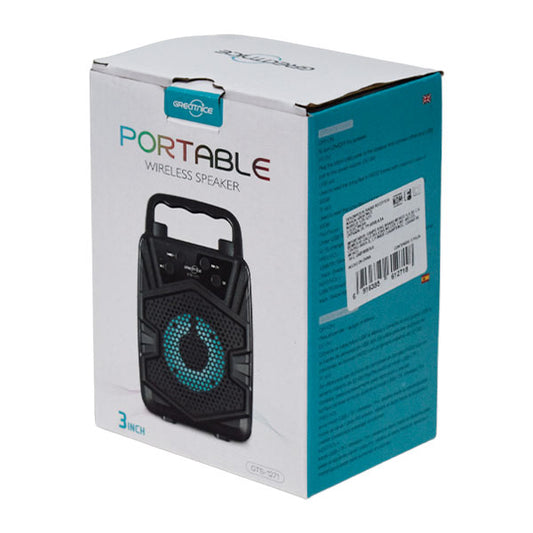 Bocina Bluetooth 3″ Greatnice Luz LED y Soporte para Celular GTS-1271