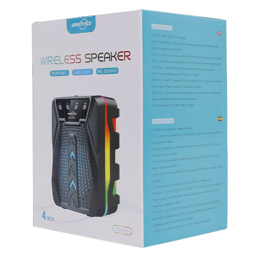 Bocina Bluetooth 4″Greatnice con Luz LED GTS-2081