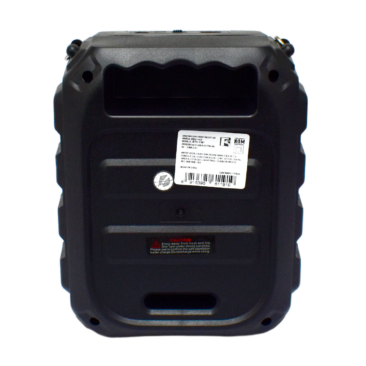 Bocina Bluetooth 6.5″ con luz LED GREATNICE GTS-1191