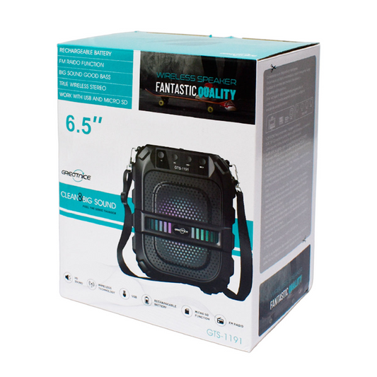 Bocina Bluetooth 6.5″ con luz LED GREATNICE GTS-1191