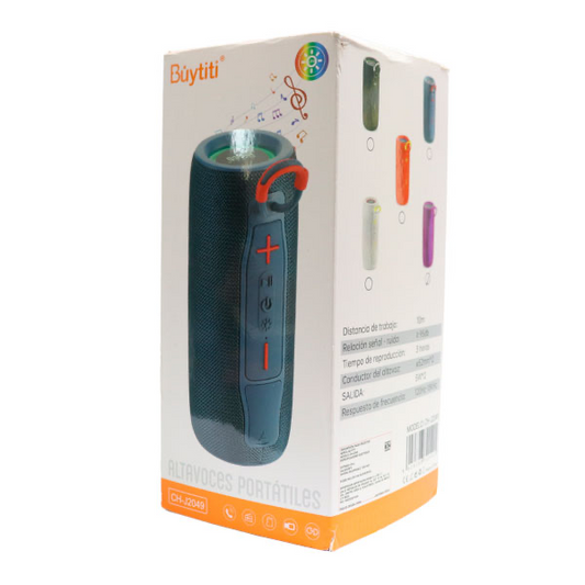 Bocina Bluetooth con Subwoofer y Luz LED Buytiti CH-J2049
