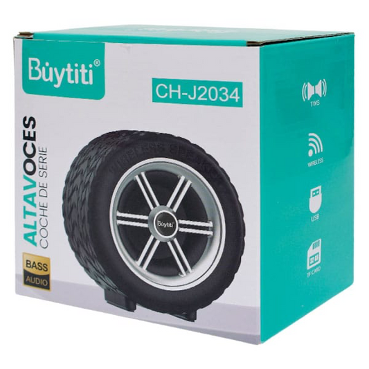 Bocina Bluetooth Diseño Llanta de Carro BUYTITI CH-J2034
