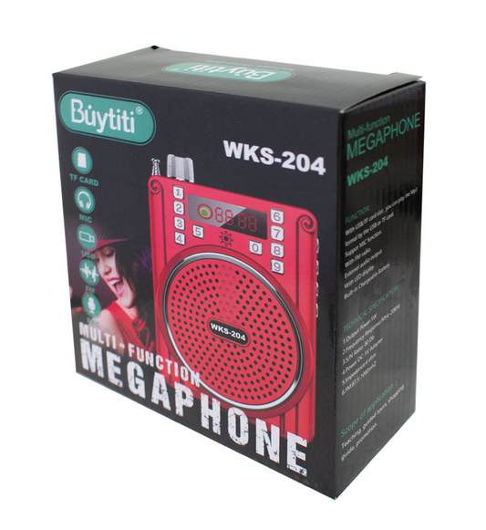 Megáfono bluetooth con antena BUYTITI WKS-204
