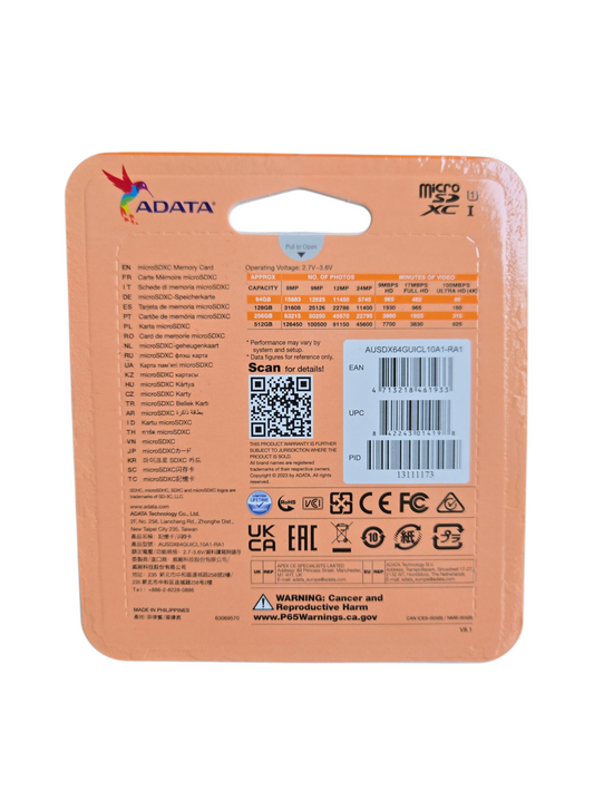 MICRO SD 64GB ADATA