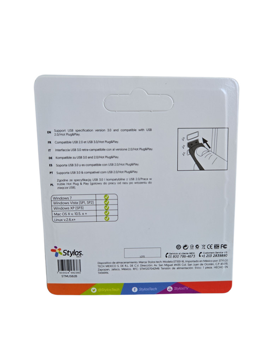 MEMORIA USB 16GB STYLOS