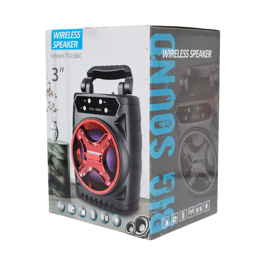 Bocina Bluetooth 3″ Greatnice con Soporte para Celular KTX-1586