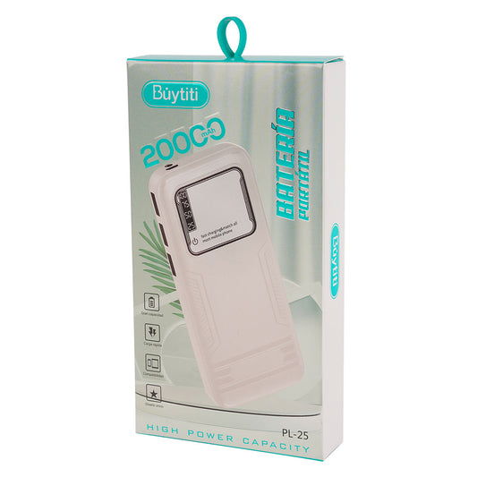 Power Bank Buytiti 20000 mAh con Linterna LED PL-25*