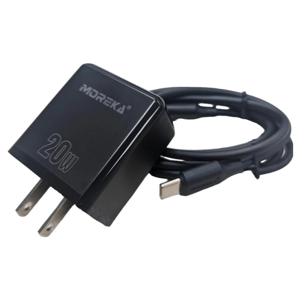 COMBO CARGADOR TIPO C CON CABLE TIPO C A TIPO C MOREKA P206