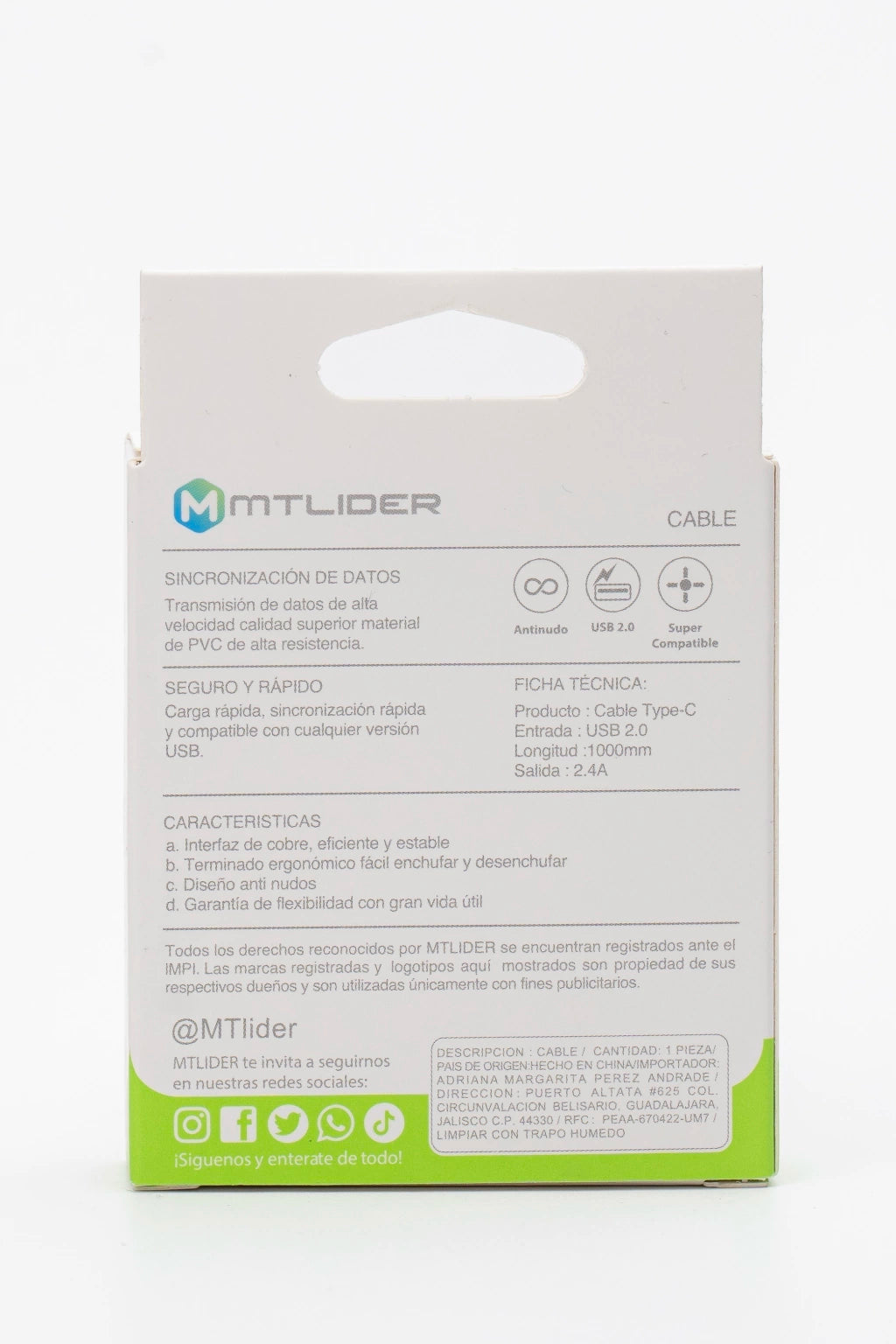 Cable tipo C MT LIDER