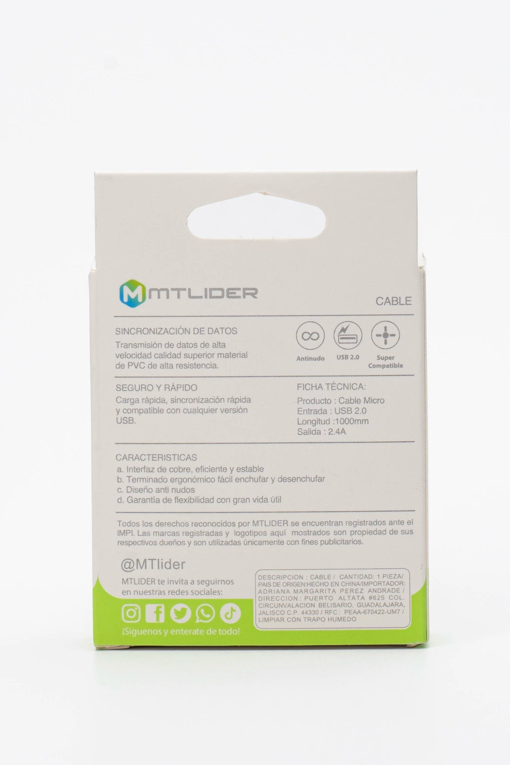 Cable V8 MT LIDER