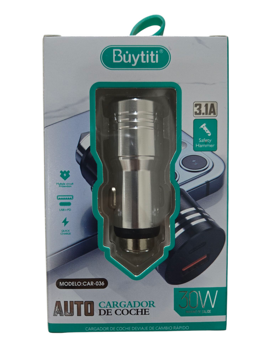 Cargador de auto 3.1A Buytiti CAR036