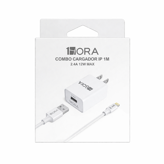 Cargador 1Hora GAR143 con Cable Lightning 1M – 2.4A 12W*