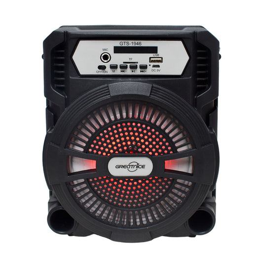 Bocina Bluetooth 6.5″ Greatnice Color Pastel con Luz LED y micrófono alámbrico GTS-1946