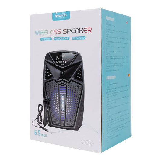 Bocina Bluetooth Luz LED 6.5″ Greatnice con Micrófono Alámbrico GTS-2046