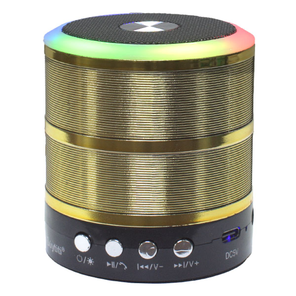 Bocina Bluetooth Portátil con Luz LED RGB 360° BUYTITI A003