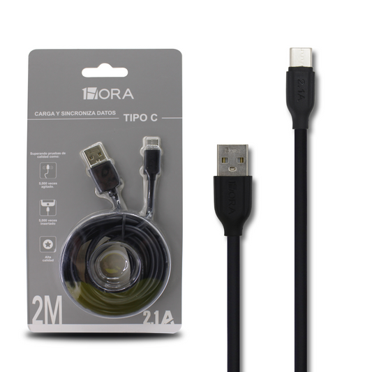 Cable Tipo c 2mtrs 1HORA CAB185