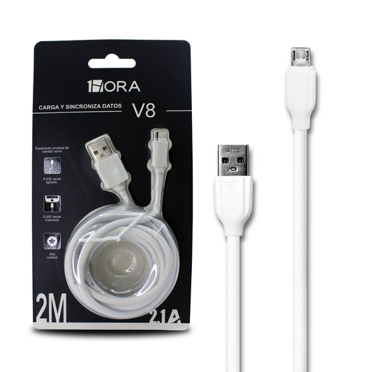Cable v8 2mtrs 1HORA CAB178