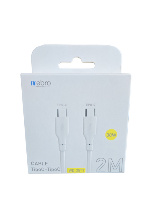 Cable Tipo C a Tipo C 2 metros NEBRO WD-25TT