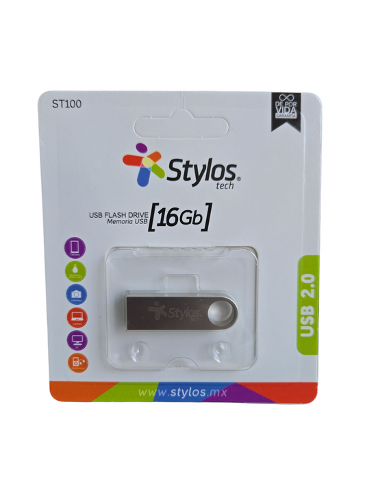 MEMORIA USB 16GB STYLOS