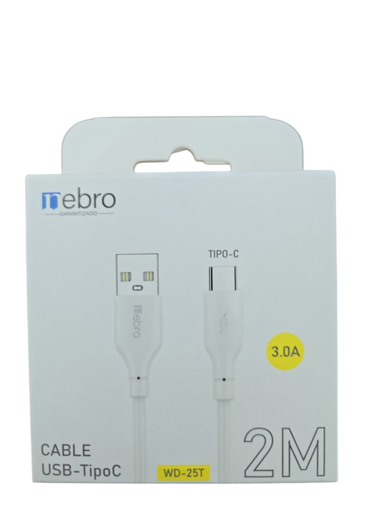 Cable Tipo C 2 metros NEBRO WD-25T