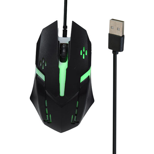 Mouse Buytiti con Luz LED Alámbrico USB DNSD-9212