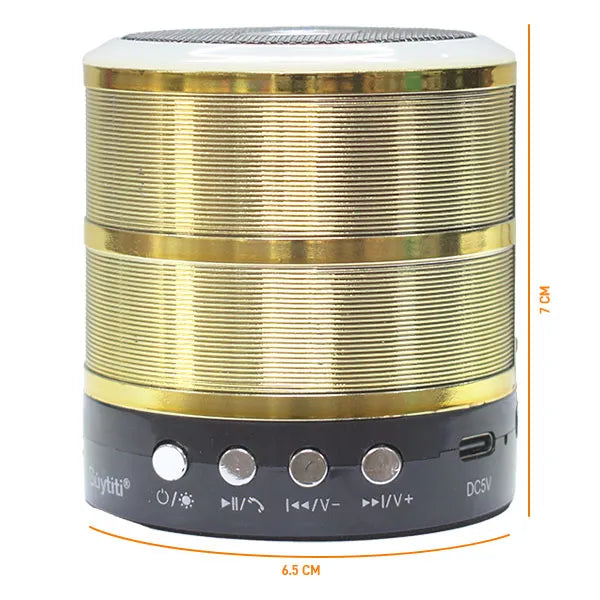 Bocina Mini Bluetooth Portátil con Luz LED RGB 360° BUYTITI A003