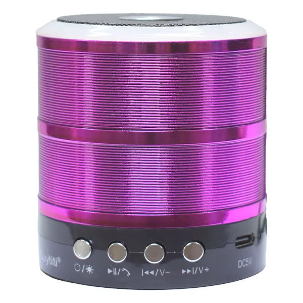 Bocina Mini Bluetooth Portátil con Luz LED RGB 360° BUYTITI A003