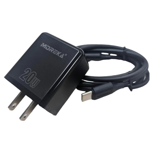 COMBO CARGADOR TIPO C CON CABLE TIPO C A TIPO C MOREKA P206